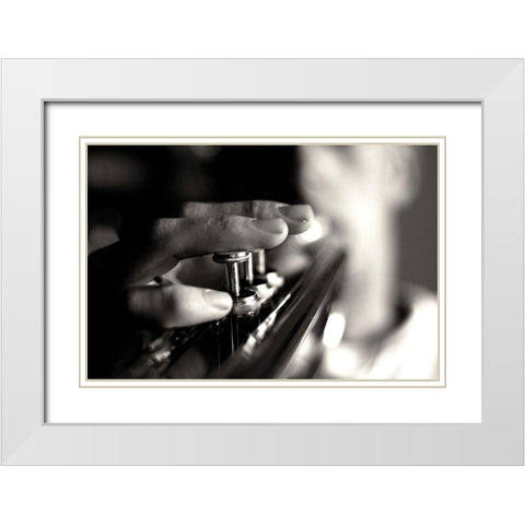 Player White Modern Wood Framed Art Print with Double Matting by Kling, Mark