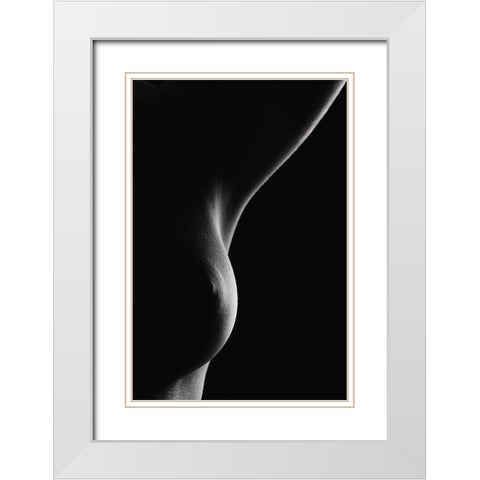 Nude detail White Modern Wood Framed Art Print with Double Matting by Blasko, Jan