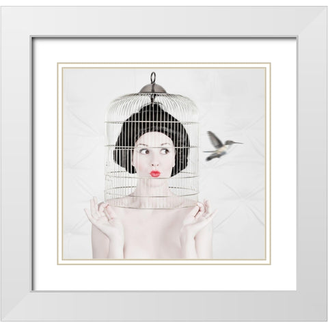escape White Modern Wood Framed Art Print with Double Matting by Andre Aasen, John