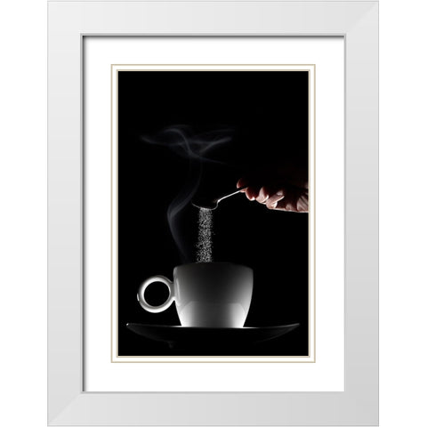 Sugar White Modern Wood Framed Art Print with Double Matting by Muller, Pascal