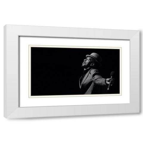 Aswad White Modern Wood Framed Art Print with Double Matting by Robinson, Ian