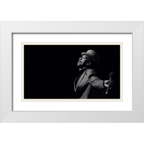Aswad White Modern Wood Framed Art Print with Double Matting by Robinson, Ian