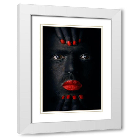 G l a n c e White Modern Wood Framed Art Print with Double Matting by Alhumaid, Hesham