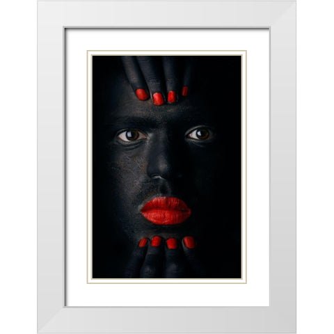 G l a n c e White Modern Wood Framed Art Print with Double Matting by Alhumaid, Hesham