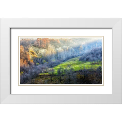 November colors White Modern Wood Framed Art Print with Double Matting by Popan, Adrian