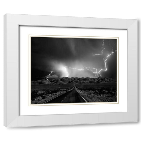 On the Road with the Thunder Gods White Modern Wood Framed Art Print with Double Matting by Depaepe, Yvette