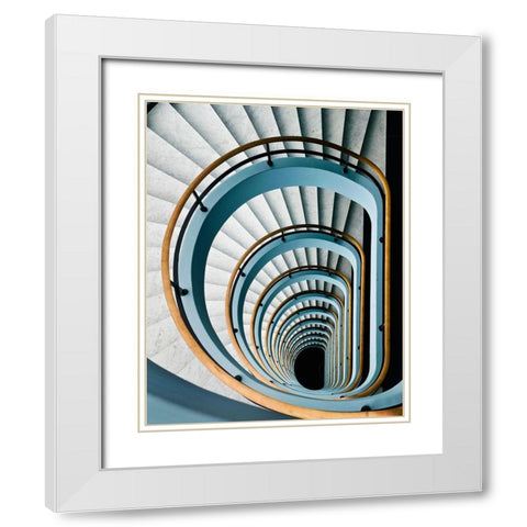 Black hole White Modern Wood Framed Art Print with Double Matting by Van Den, Jef