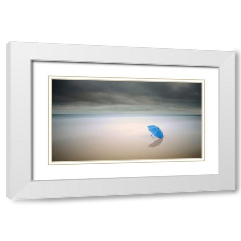 Summer Rain White Modern Wood Framed Art Print with Double Matting by Dias, Paulo