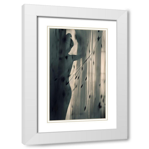 uncertain White Modern Wood Framed Art Print with Double Matting by Karami, Sahar