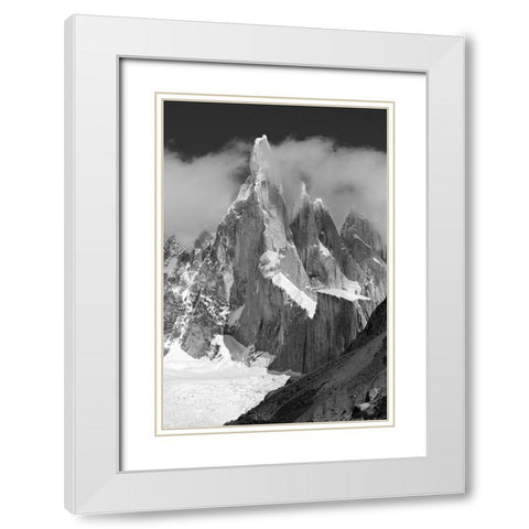 Cerro Torre White Modern Wood Framed Art Print with Double Matting by Radu Topai, Octavian