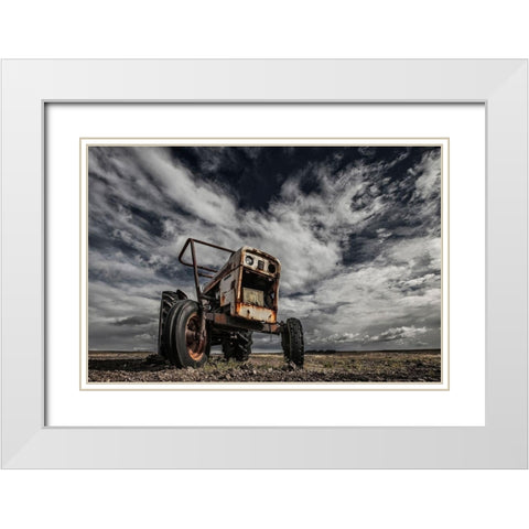 The Scream White Modern Wood Framed Art Print with Double Matting by Ingibergsson, Bragi