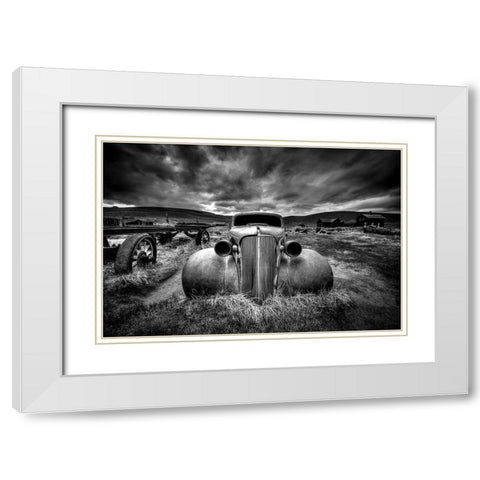 Too Old to Drive White Modern Wood Framed Art Print with Double Matting by Schlipf, Carsten