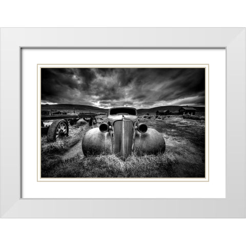 Too Old to Drive White Modern Wood Framed Art Print with Double Matting by Schlipf, Carsten