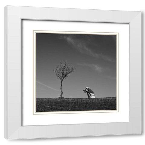 Inspiration White Modern Wood Framed Art Print with Double Matting by Ferrara, Carlo