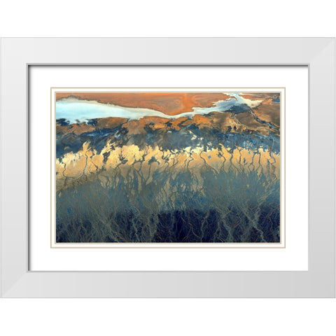California Aerial White Modern Wood Framed Art Print with Double Matting by Ghirardini, Tanja