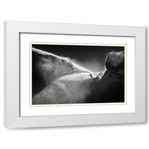Downstream White Modern Wood Framed Art Print with Double Matting by Svoboda Mqep, Peter