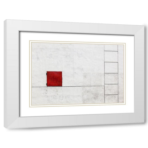 Suprematism is all Around White Modern Wood Framed Art Print with Double Matting by Voeykova, Ksenia