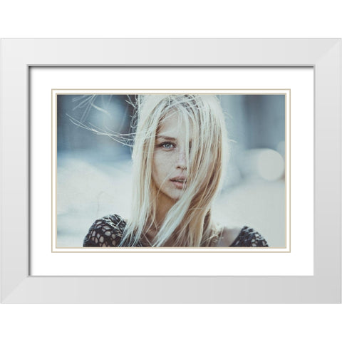 Cold Infinity White Modern Wood Framed Art Print with Double Matting by Lepeshev, Pavel