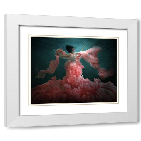 The Awakening of Flora White Modern Wood Framed Art Print with Double Matting by Suherman, Martha