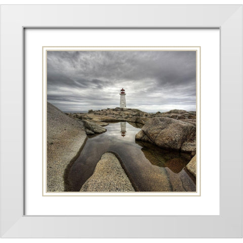 Peggys Light White Modern Wood Framed Art Print with Double Matting by Thomson, Robert