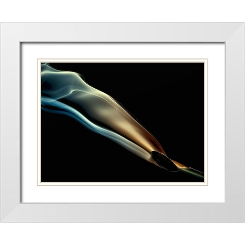 Silk White Modern Wood Framed Art Print with Double Matting by Ianeva, Aida