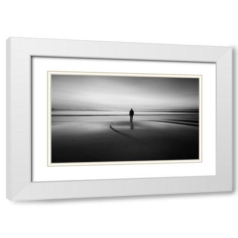 Walking to nowhere White Modern Wood Framed Art Print with Double Matting by Pascual Buye, Santiago