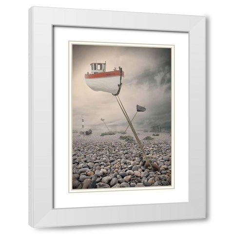 Low Tide White Modern Wood Framed Art Print with Double Matting by Bowen, Baden