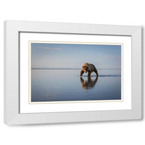 Walking My Walk White Modern Wood Framed Art Print with Double Matting by Doyle, Renee