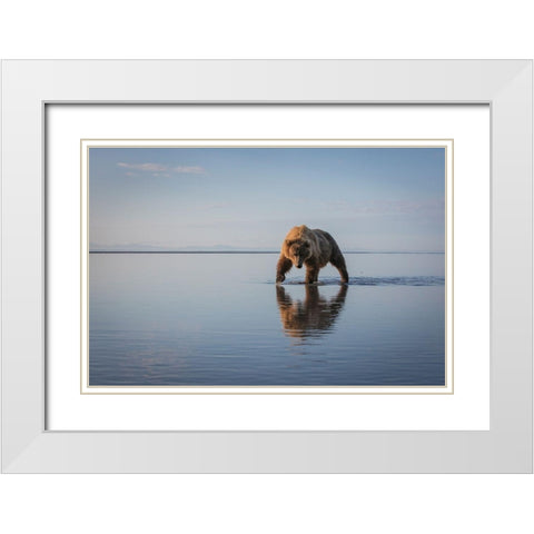 Walking My Walk White Modern Wood Framed Art Print with Double Matting by Doyle, Renee