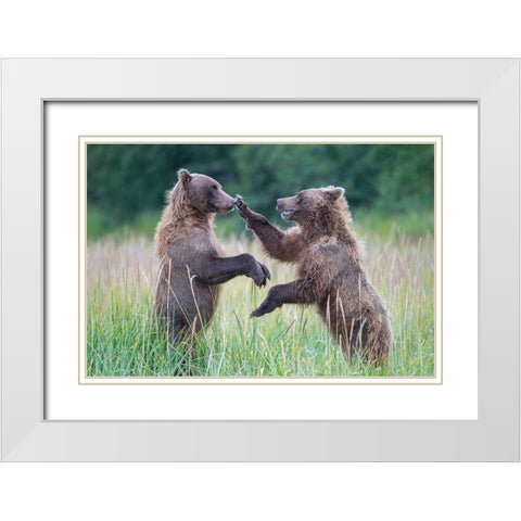 Hold Still White Modern Wood Framed Art Print with Double Matting by Hao Jiang,