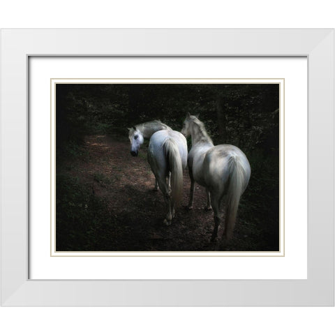 Come White Modern Wood Framed Art Print with Double Matting by Droste, Holger
