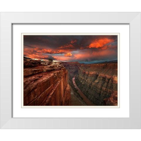 Redemption White Modern Wood Framed Art Print with Double Matting by Moore, Chris