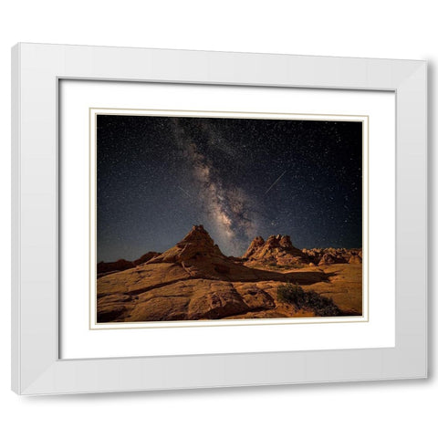 Under the Milky Way White Modern Wood Framed Art Print with Double Matting by Fan, John