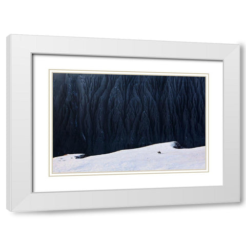 Deep In Canyon White Modern Wood Framed Art Print with Double Matting by Yang, BJ