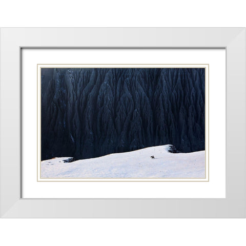 Deep In Canyon White Modern Wood Framed Art Print with Double Matting by Yang, BJ