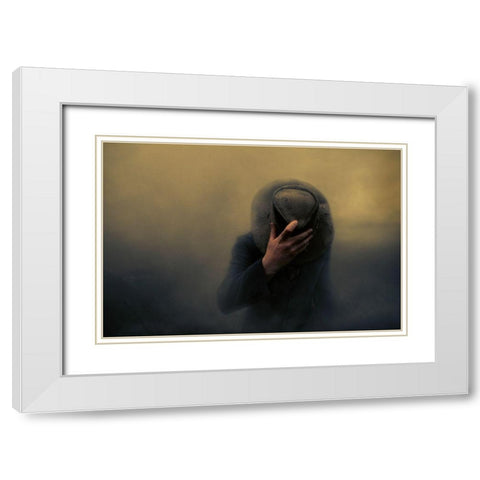 When the going gets tough White Modern Wood Framed Art Print with Double Matting by Larsen, Jorun