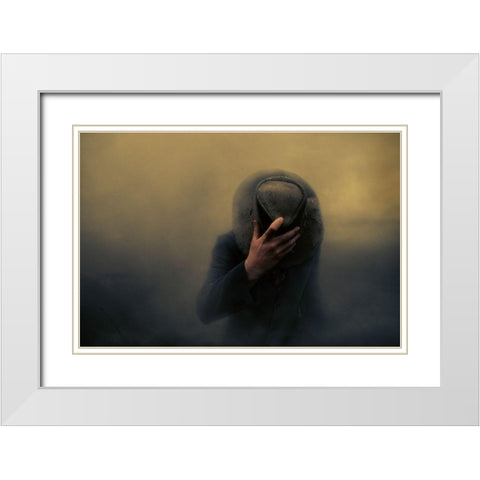 When the going gets tough White Modern Wood Framed Art Print with Double Matting by Larsen, Jorun