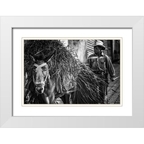 Together from Work White Modern Wood Framed Art Print with Double Matting by Stranak, Pavol