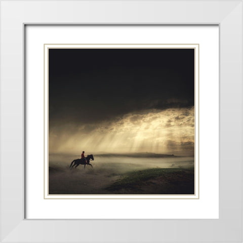 Gateaway White Modern Wood Framed Art Print with Double Matting by Taskin, Huseyin