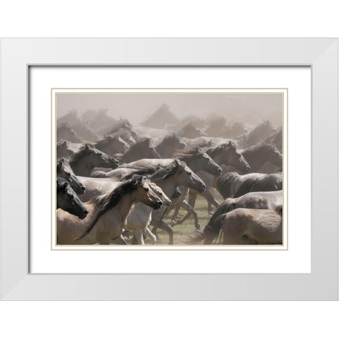 Escaped White Modern Wood Framed Art Print with Double Matting by Uhlig, Dieter