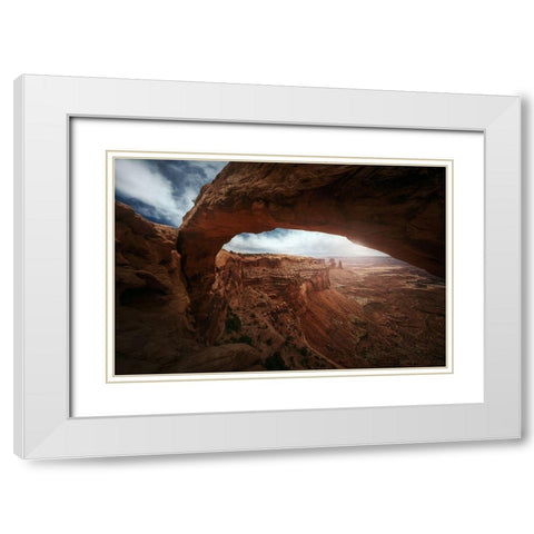 Mesa Arch White Modern Wood Framed Art Print with Double Matting by Pablo, Juan de
