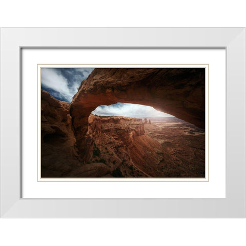 Mesa Arch White Modern Wood Framed Art Print with Double Matting by Pablo, Juan de