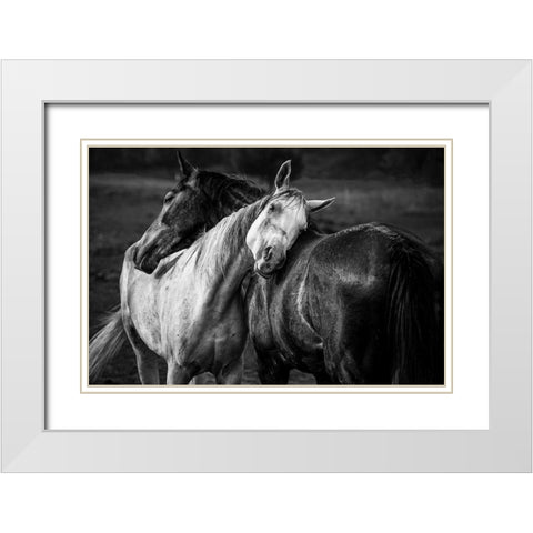 Warm rain White Modern Wood Framed Art Print with Double Matting by Chapa, Niko