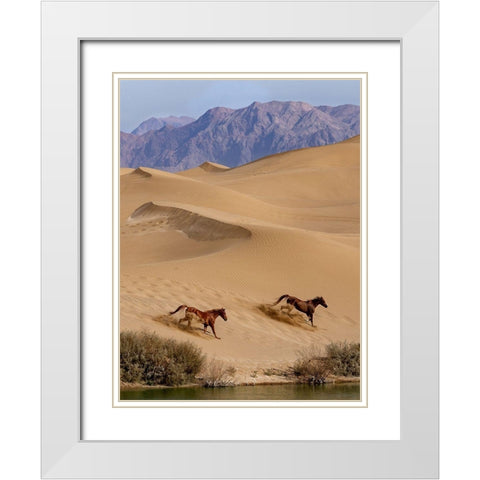Salvation White Modern Wood Framed Art Print with Double Matting by Fazaeli, Davoud