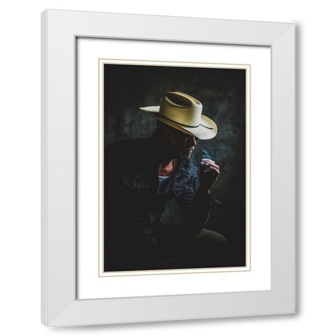 Smoke as Hell White Modern Wood Framed Art Print with Double Matting by Gno