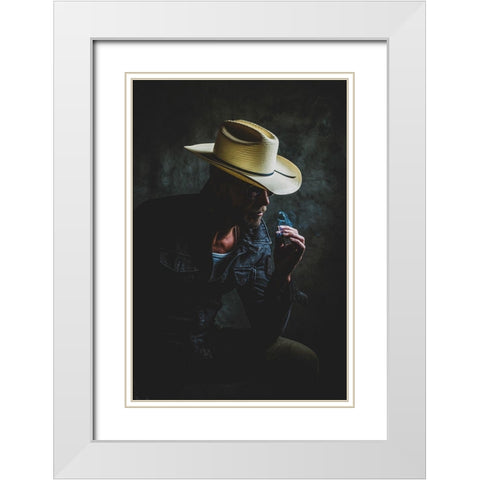 Smoke as Hell White Modern Wood Framed Art Print with Double Matting by Gno