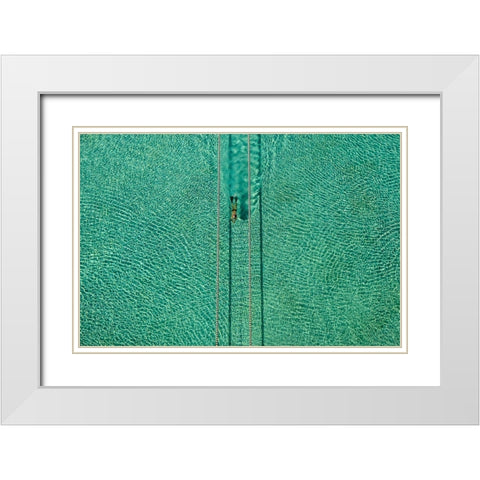 Swimmer White Modern Wood Framed Art Print with Double Matting by Nikzad Amoli, Hossein