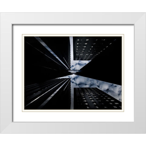 Bay Street Vertical No 2 White Modern Wood Framed Art Print with Double Matting by Carson, Brian