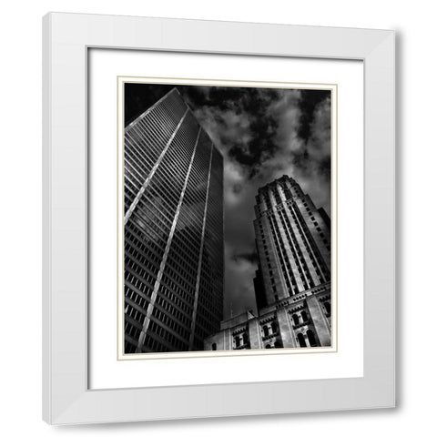 Commerce Court Courtyard View White Modern Wood Framed Art Print with Double Matting by Carson, Brian