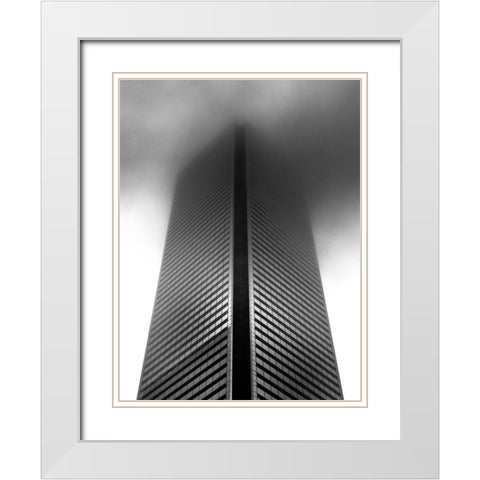 Downtown Toronto Fogfest No 12 White Modern Wood Framed Art Print with Double Matting by Carson, Brian